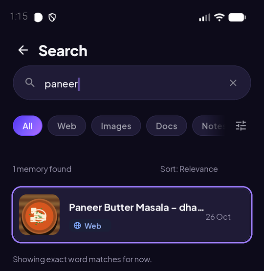 Riloya Search screen में paneer लिखा, नतीजा: Paneer Butter Masala – dhaba style, Web, 26 Oct
